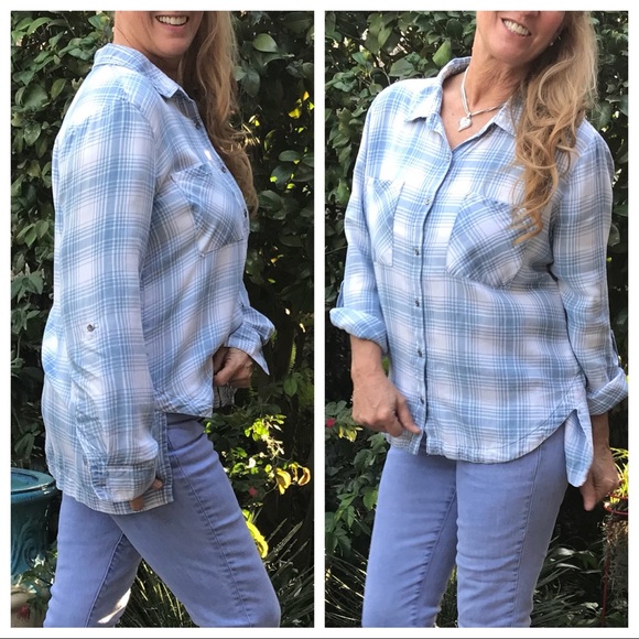 LAST 🔘 My Boyfriend’s Back! Plaid Button Up Shirt - Picture 3 of 8